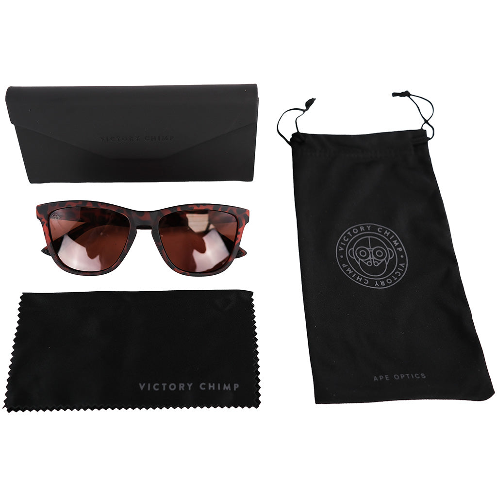 A.P.E. Optics Elwood Sunglasses (Matte Tortoiseshell w/Polarised Lens)