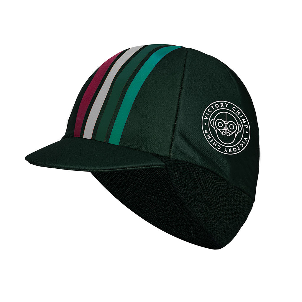 Belgian Style Winter Cycling Cap (Forest Green) - Main Image
