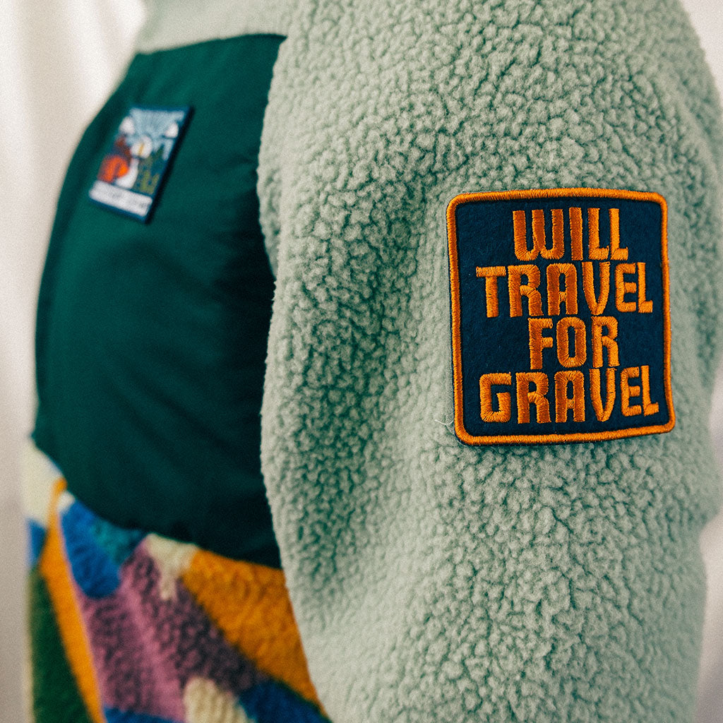 Out There Hooded Recycled Sherpa Fleece Jacket (Pistachio & Banana Camo Heather/Olive)