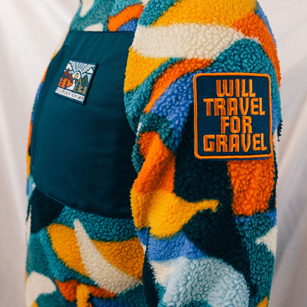 Out There Recycled Sherpa Fleece (Banana Camo Forest/Orange)