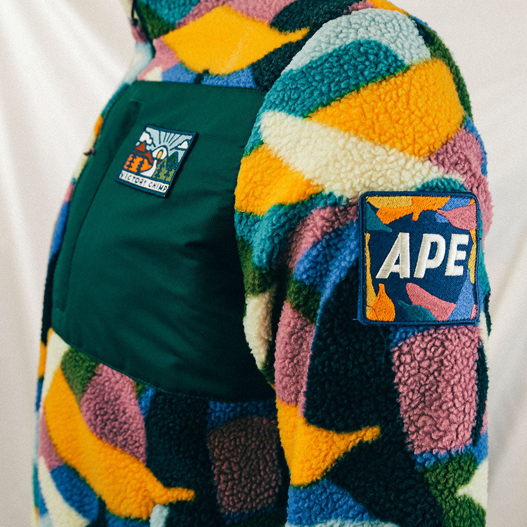 Out There Recycled Sherpa Fleece (Banana Camo Heather/Olive)