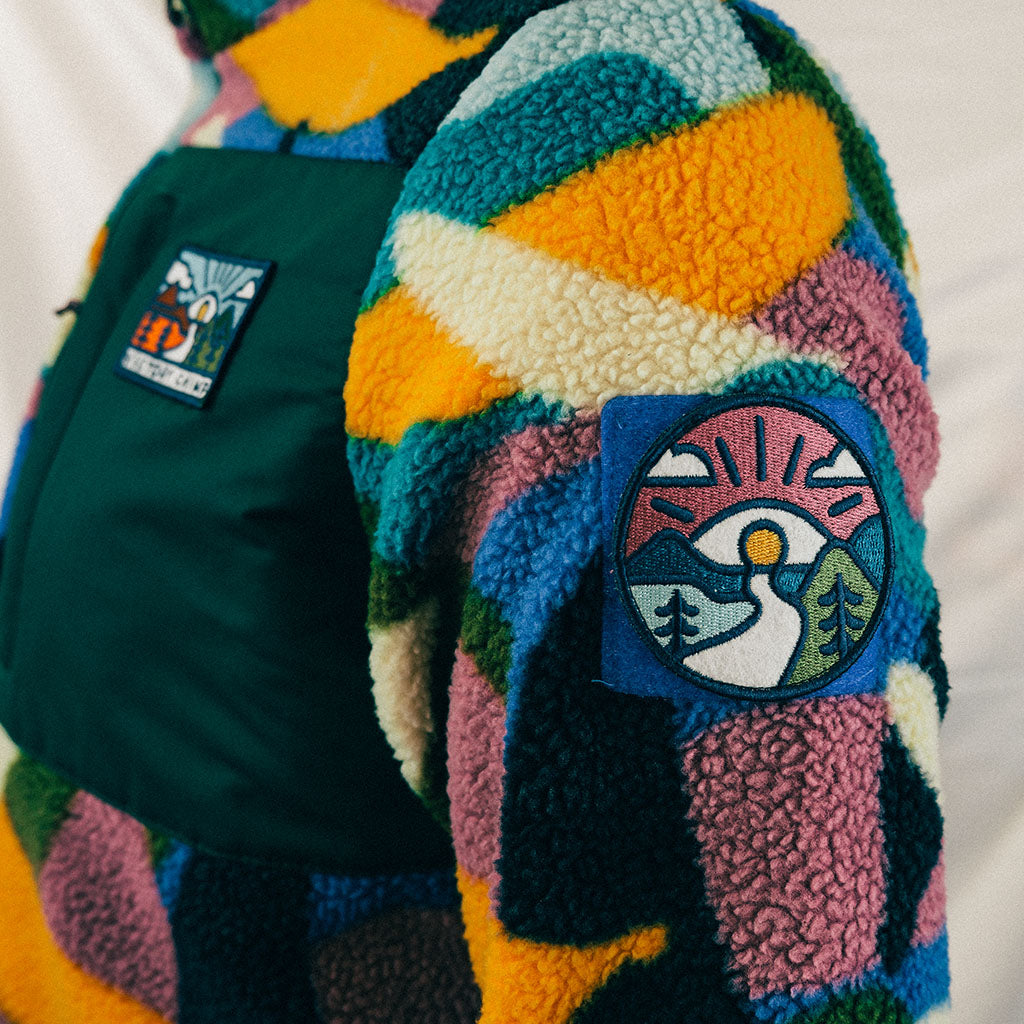 Out There Recycled Sherpa Fleece (Banana Camo Heather/Olive)