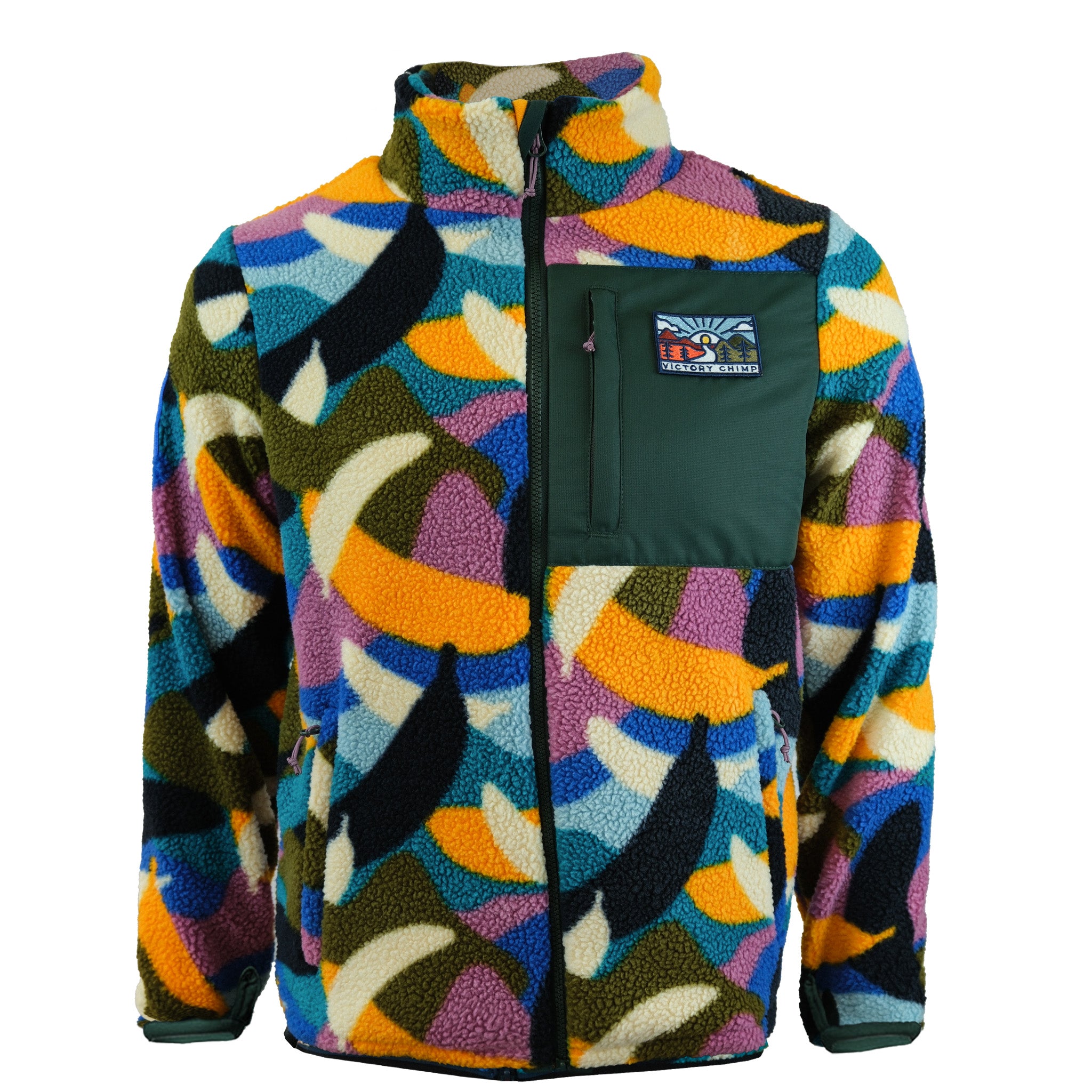 Out There Recycled Sherpa Fleece (Banana Camo Heather/Olive)
