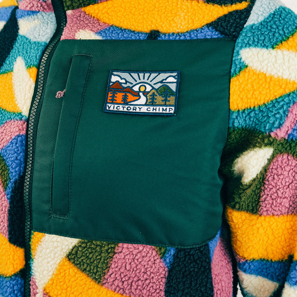 Out There Recycled Sherpa Fleece (Banana Camo Heather/Olive)