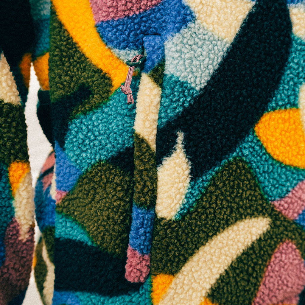 Out There Recycled Sherpa Fleece (Banana Camo Heather/Olive)