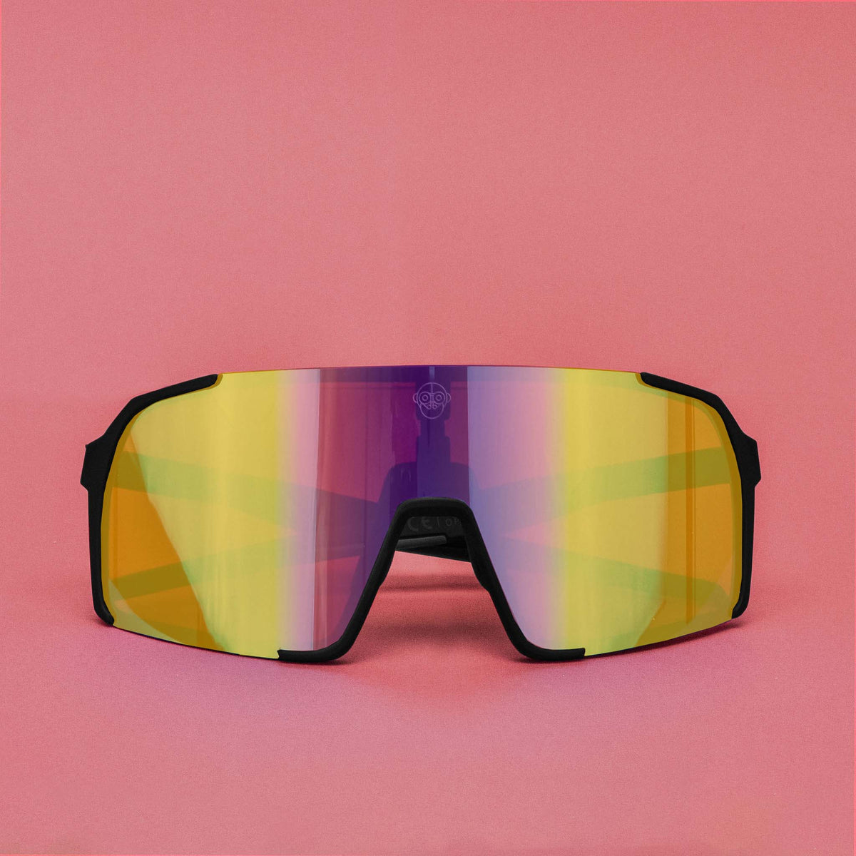 A.P.E. Optics Vega Evo Sunglasses (Matte Black w/ Jet Fuel Mirror Lens)