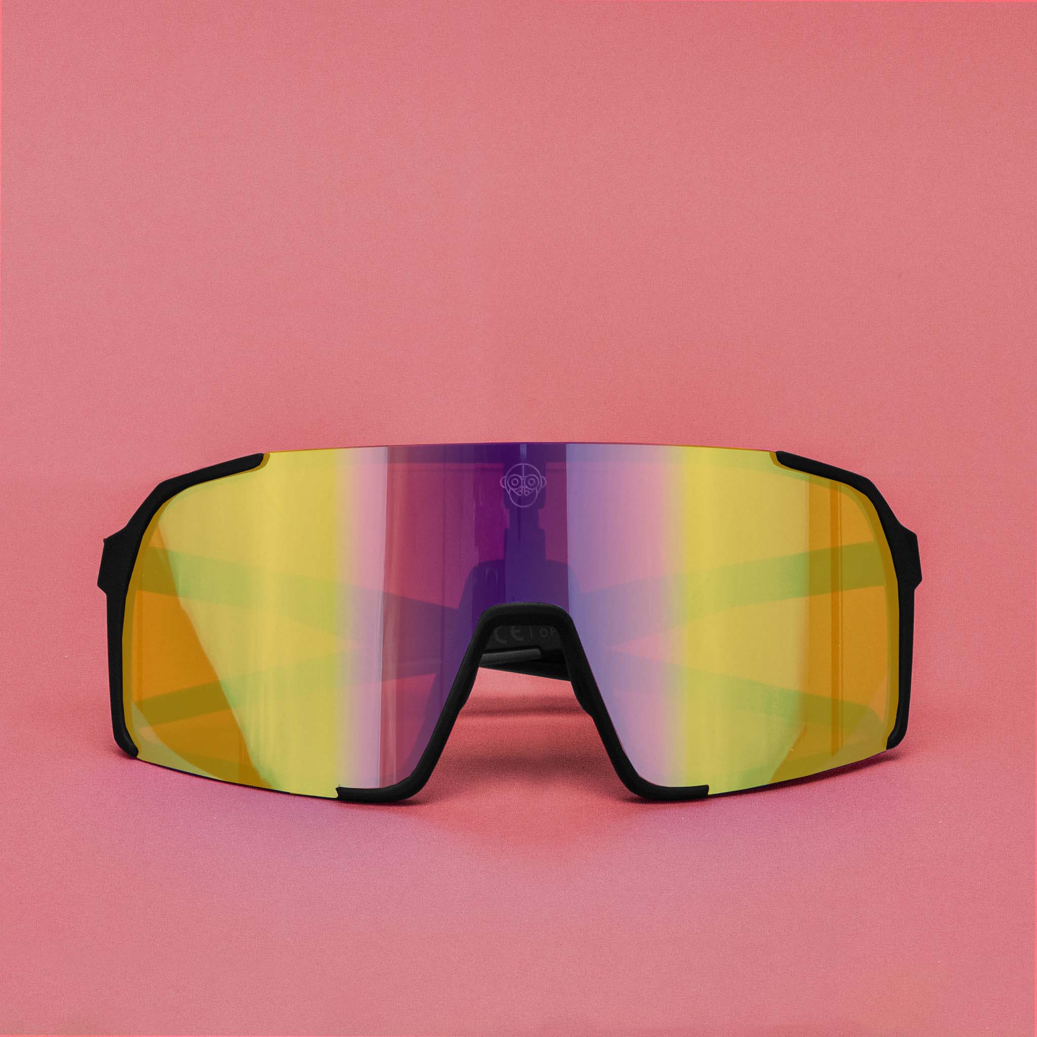 A.P.E. Optics Vega Evo Sunglasses (Matte Black w/ Jet Fuel Mirror Lens)