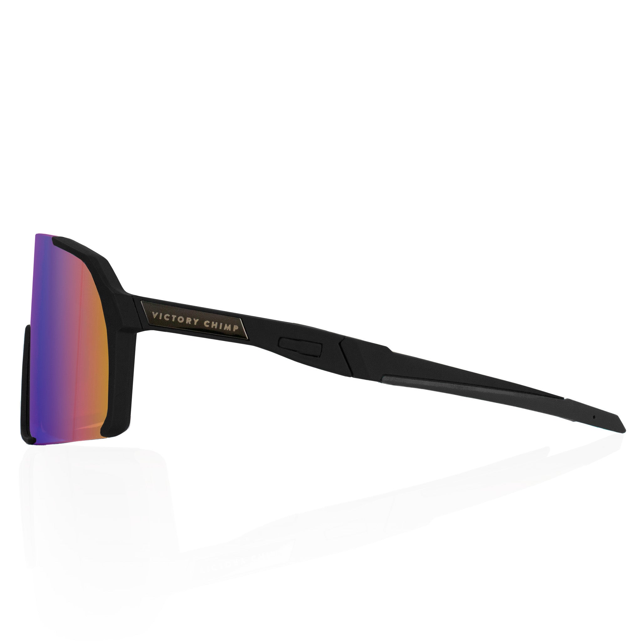 A.P.E. Optics Vega Evo Sunglasses (Matte Black w/ Jet Fuel Mirror Lens)