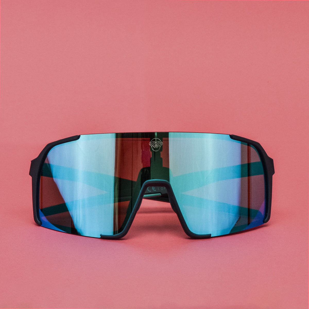 A.P.E. Optics Vega Evo Sunglasses (Matte Navy w/ Ice Blue Mirror Lens)