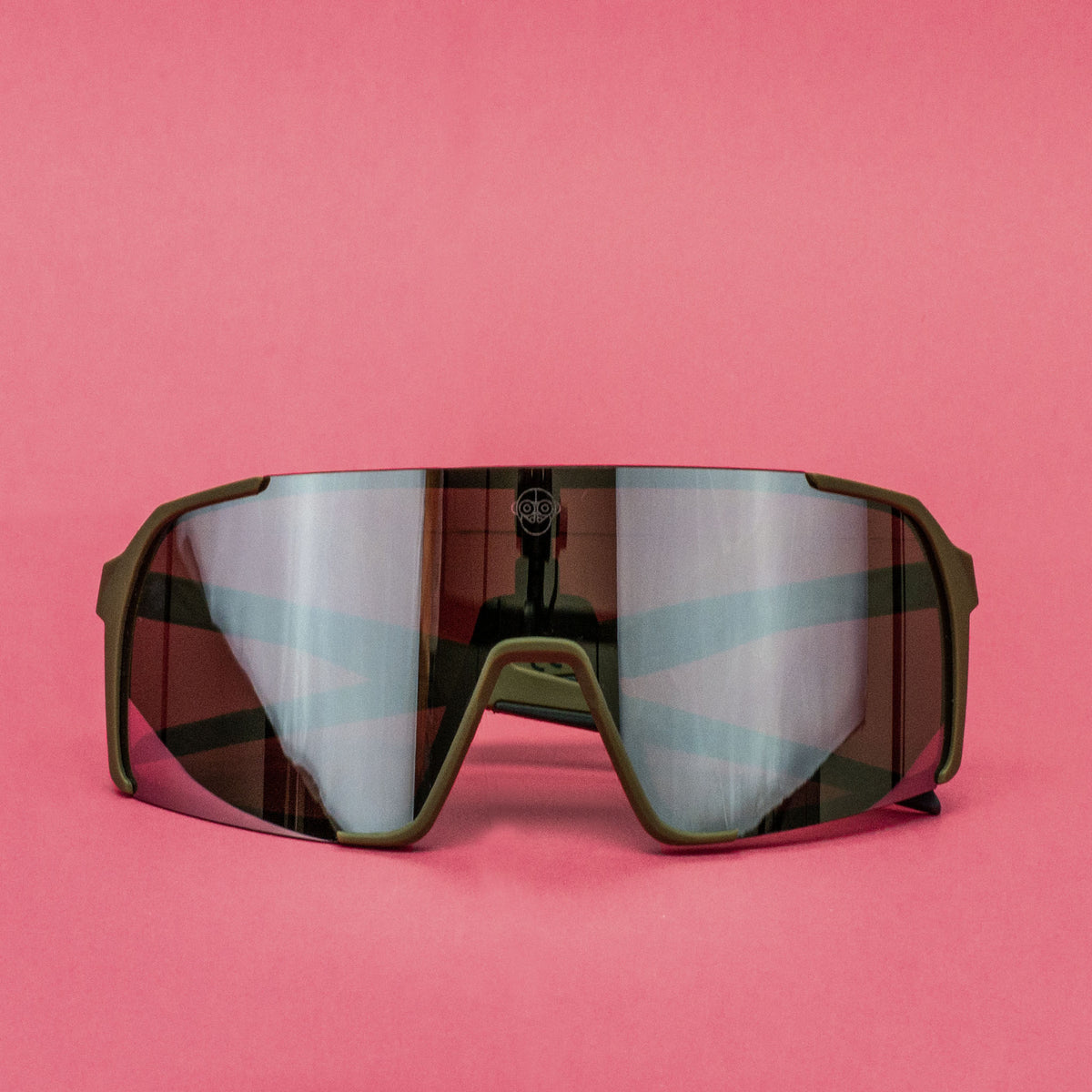 A.P.E. Optics Vega Evo Sunglasses (Matte Olive w/ Silver Mirror Lens)