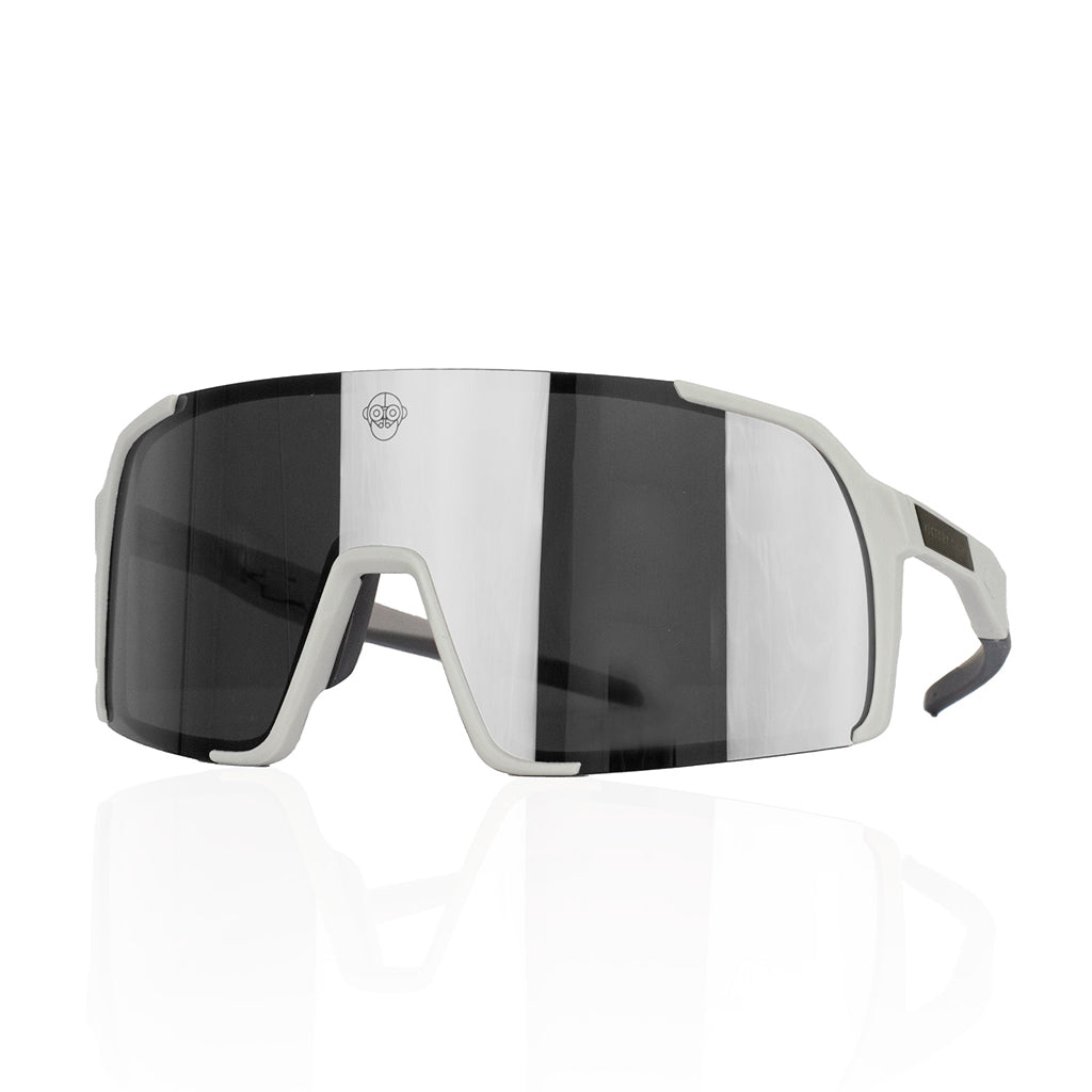 Optics Vega Evo Cycling Sunglasses (Matte White w/ Silver