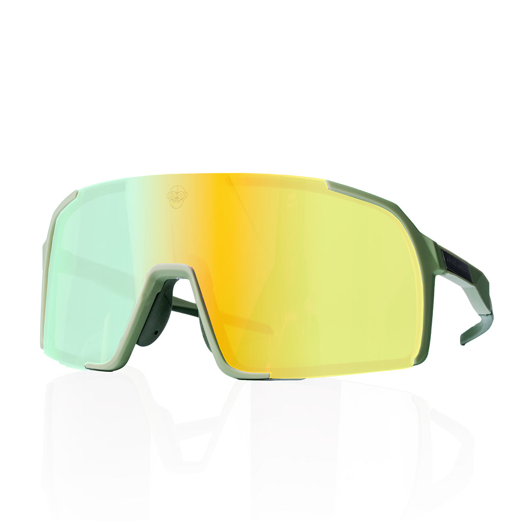 A.P.E. Optics Vega Evo Cycling Sunglasses (Matte Pistachio Green w/ Yellow/Green Lens)