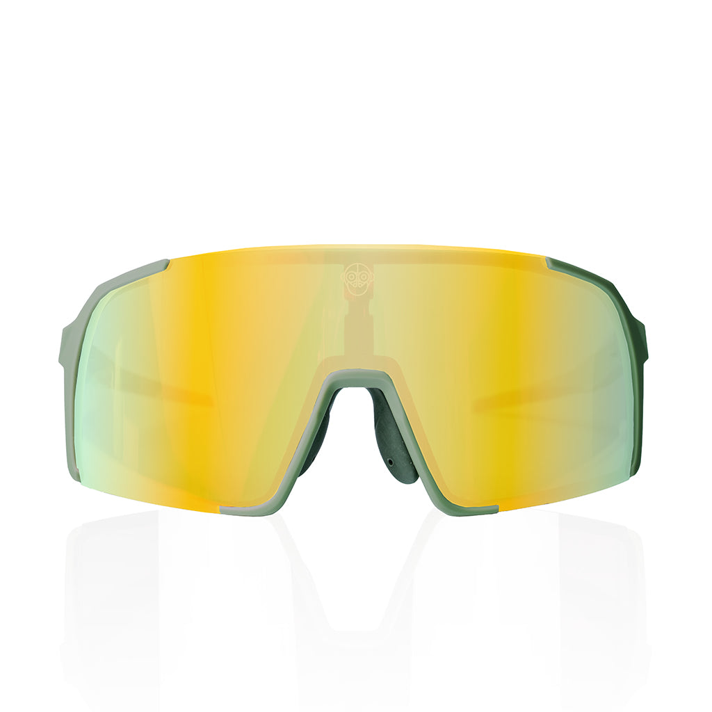 A.P.E. Optics Vega Evo Cycling Sunglasses (Matte Pistachio Green w/ Yellow/Green Lens)