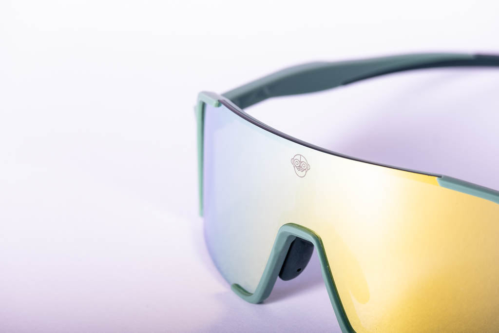A.P.E. Optics Vega Evo Cycling Sunglasses (Matte Pistachio Green w/ Yellow/Green Lens)
