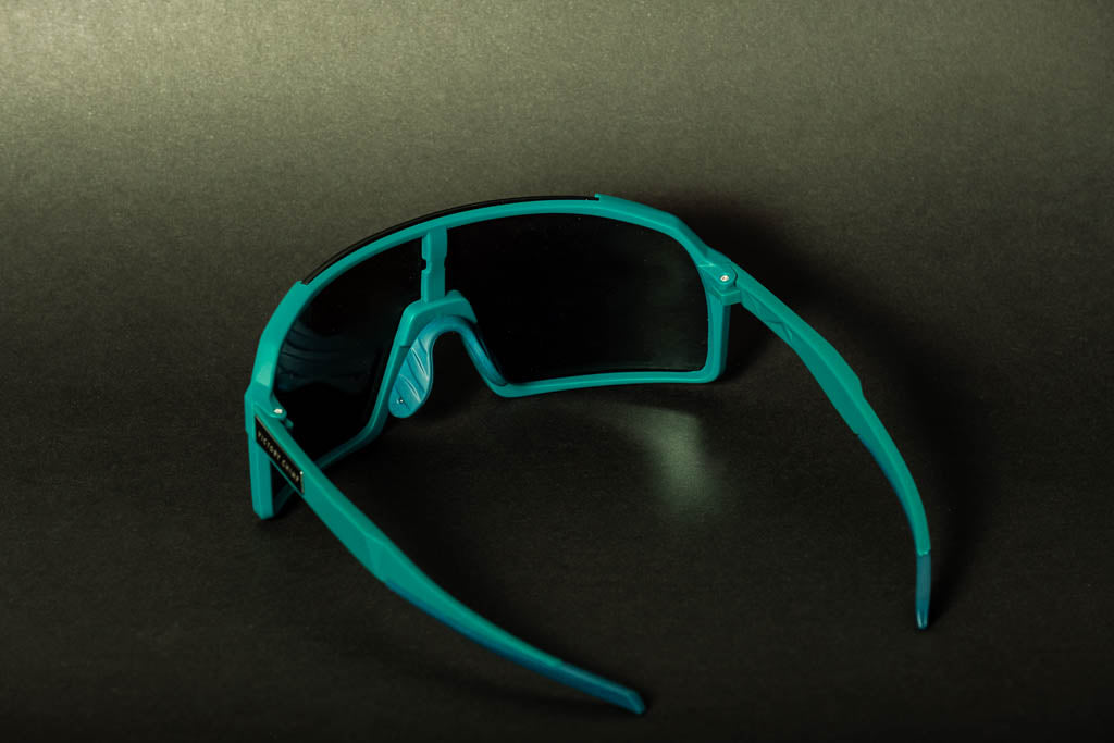 A.P.E. Optics Vega Evo Cycling Sunglasses (Matte Teal w/ Blue/Green Lens)