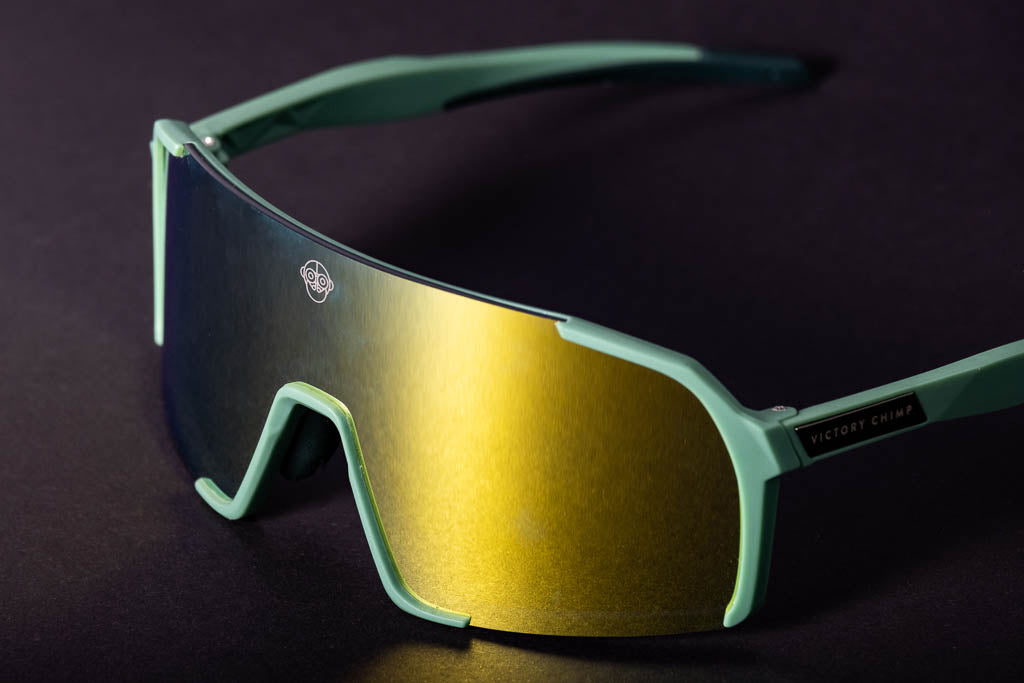 A.P.E. Optics Vega Evo Cycling Sunglasses (Matte Pistachio Green w/ Yellow/Green Lens)