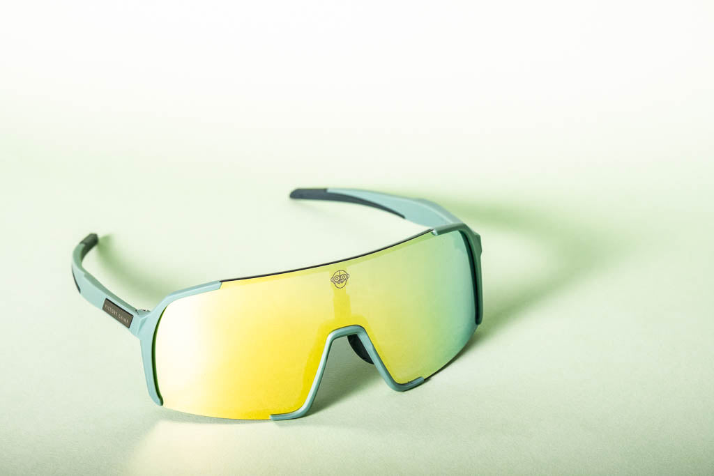 A.P.E. Optics Vega Evo Cycling Sunglasses (Matte Pistachio Green w/ Yellow/Green Lens)
