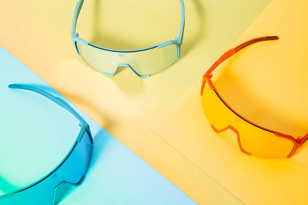A.P.E. Optics Vega Evo Cycling Sunglasses (Matte Translucent Orange w/ Flame Lens)