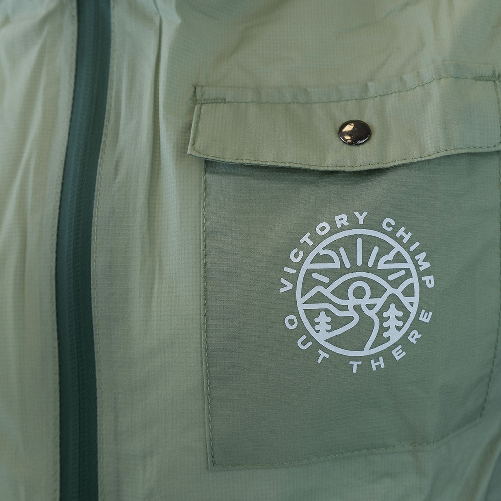 Out There Unisex Packable Rain Jacket (Seafoam)