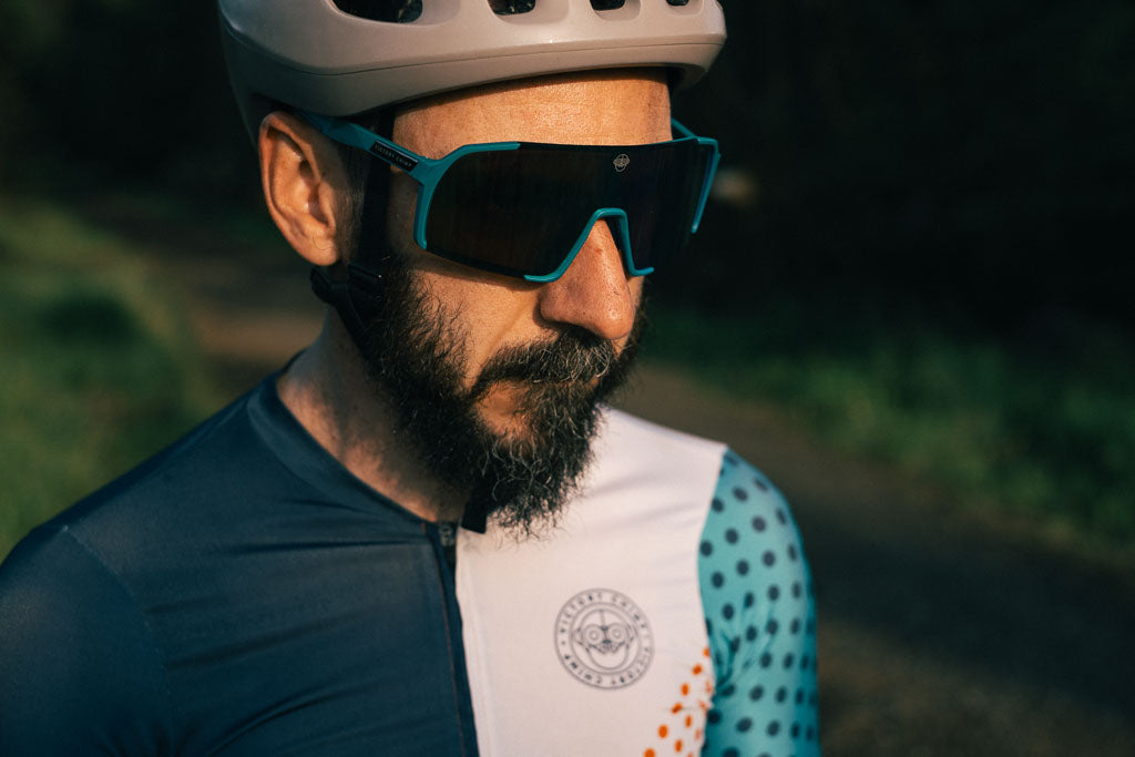 A.P.E. Optics Vega Evo Cycling Sunglasses (Matte Ocean Teal w/ Blue/Green Lens)