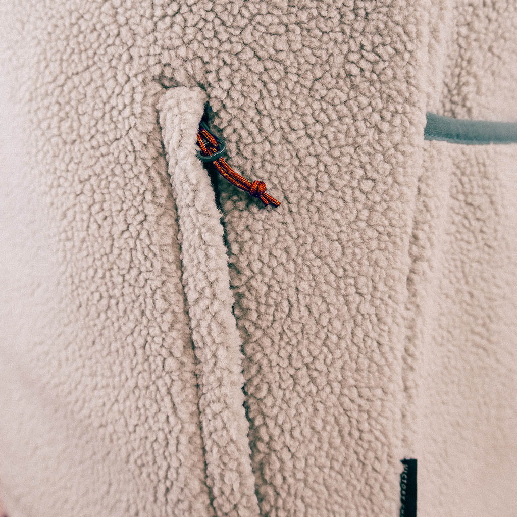 Out There Recycled Sherpa Fleece Gilet (Navy/Sand)