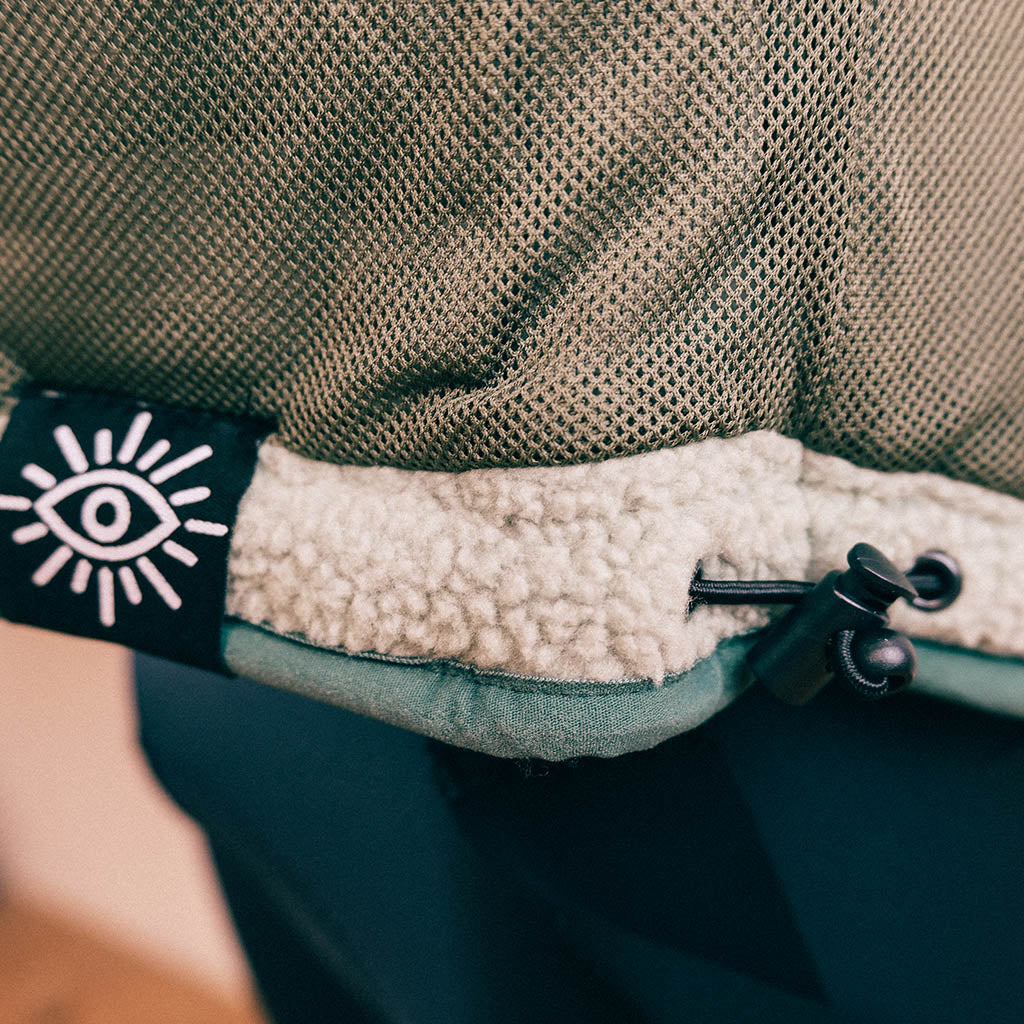 Out There Recycled Sherpa Fleece Gilet (Navy/Sand)