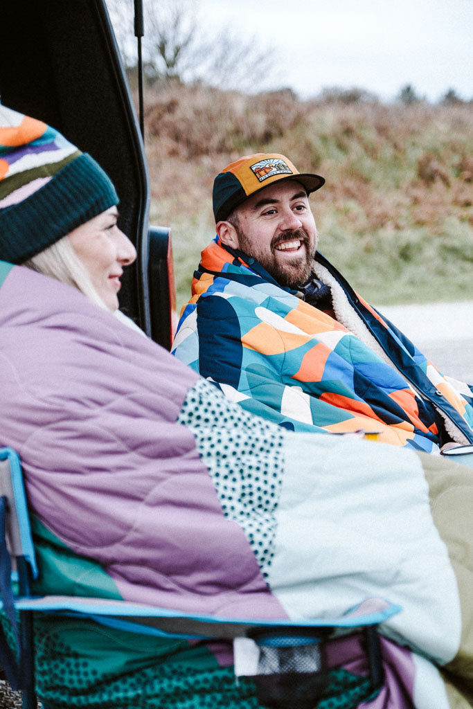 Banana Camo Recycled Sherpa Fleece Blanket