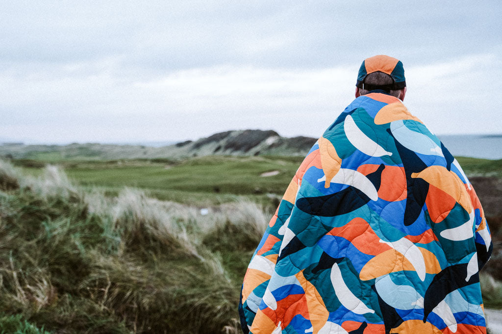 Banana Camo Recycled Sherpa Fleece Blanket