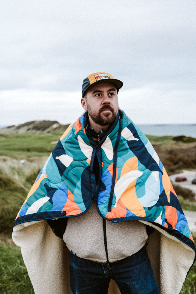 Banana Camo Recycled Sherpa Fleece Blanket