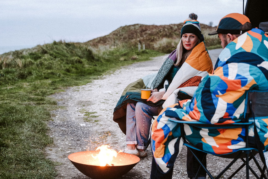 Banana Camo Recycled Sherpa Fleece Blanket