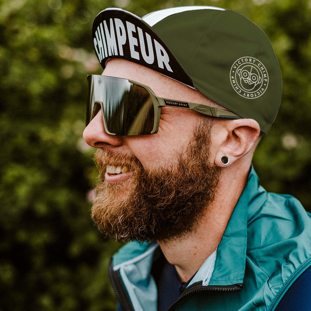 Signature Chimpeur Cotton Cycling Cap (Olive Green)