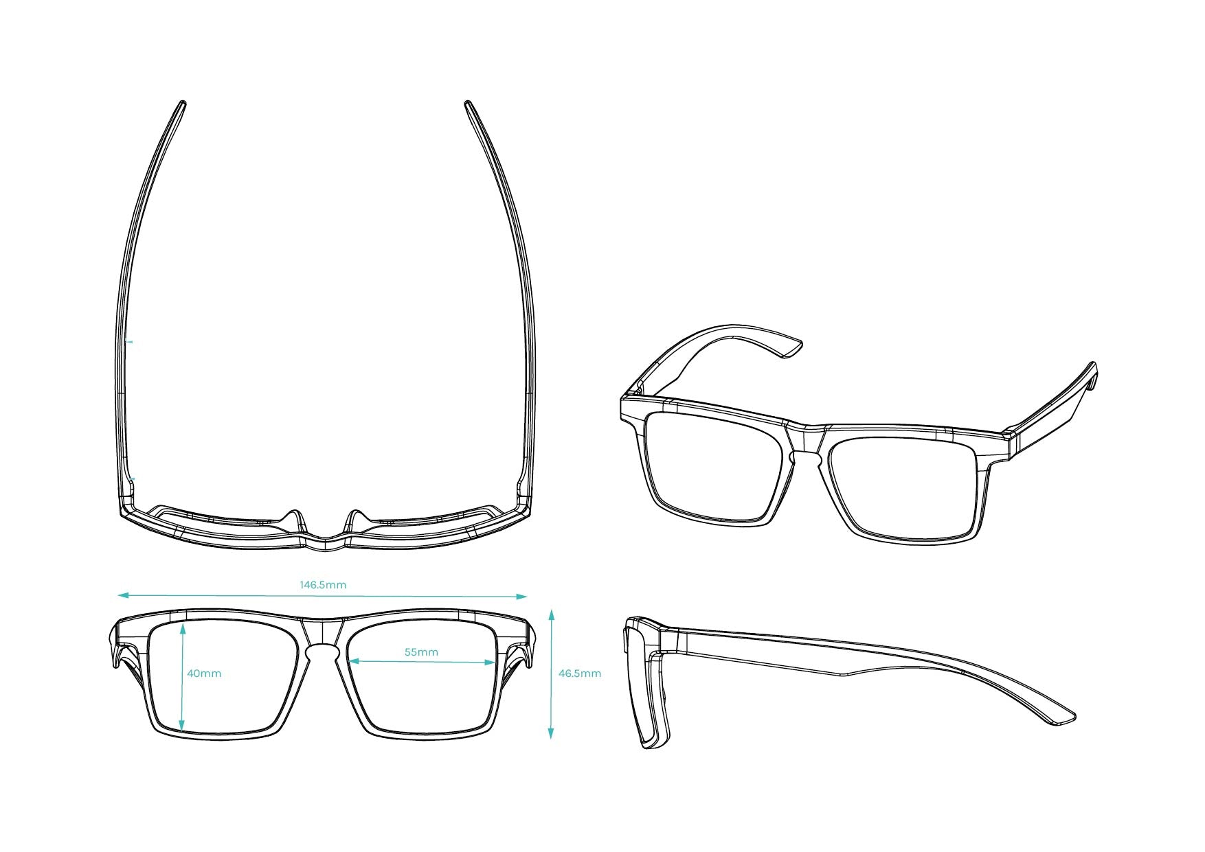 A.P.E. Optics Claro Sunglasses (Matte Snow w/ Smoke Lens)