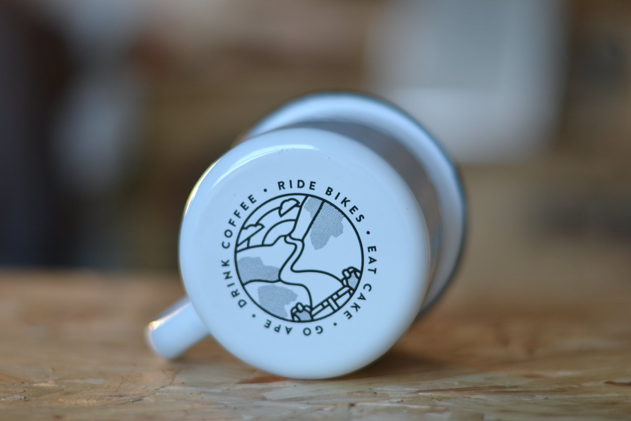 Victory Chimp Enamel Mug (White) - Victory Chimp