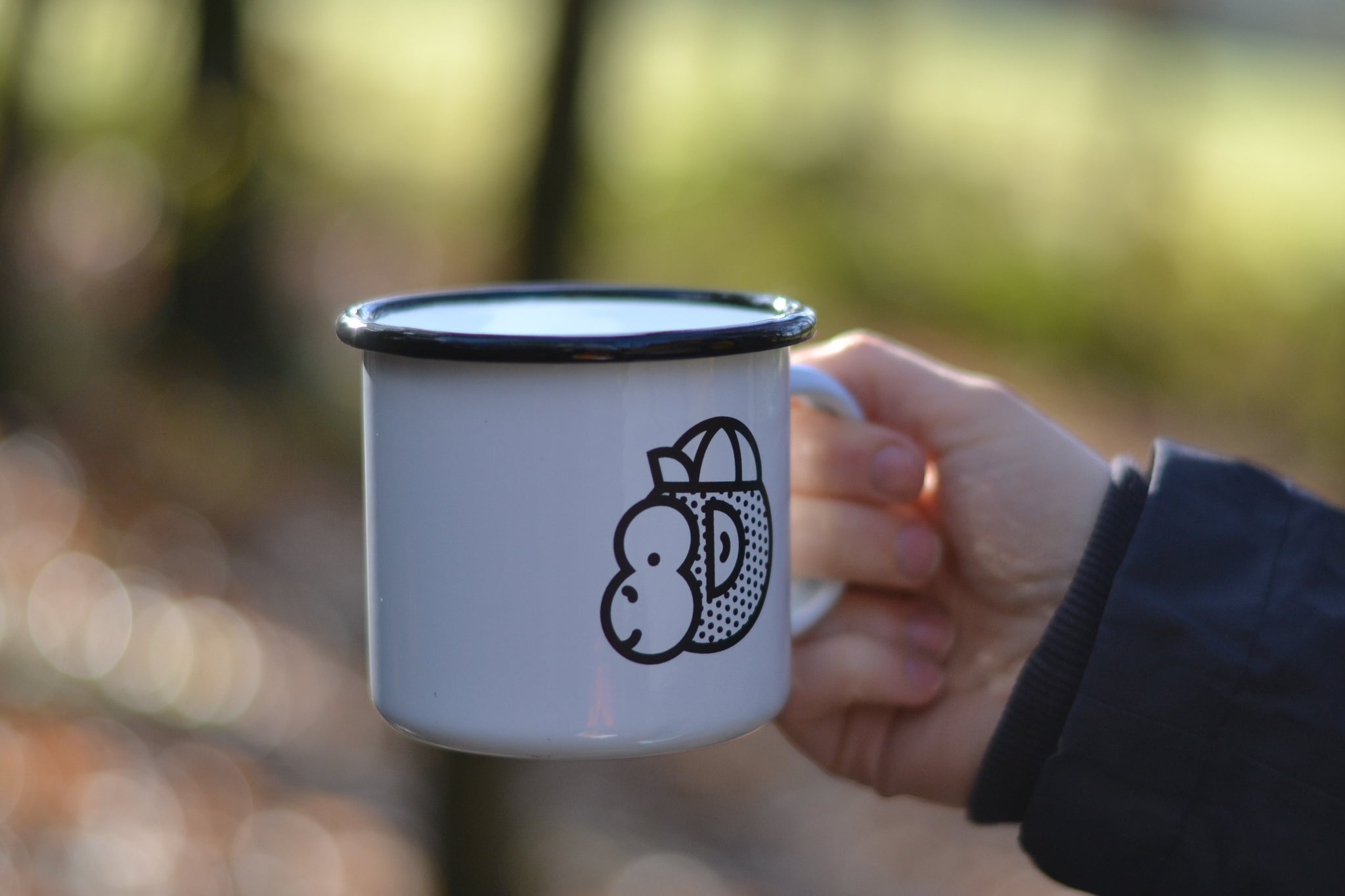 Victory Chimp Enamel Mug (White) - Victory Chimp