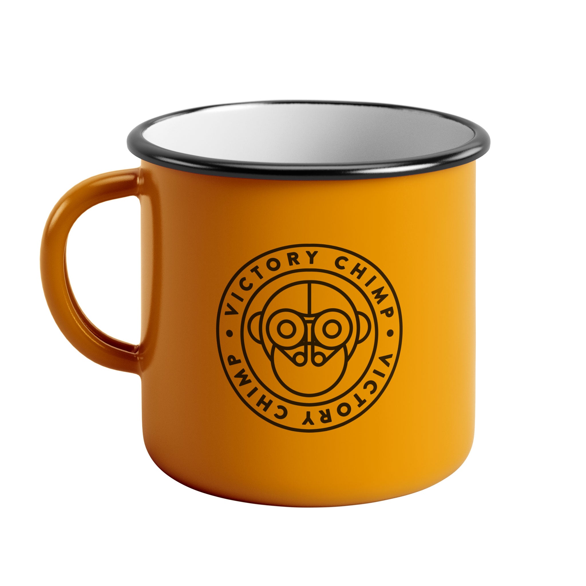 Victory Chimp Enamel Mug (Yellow) - Victory Chimp