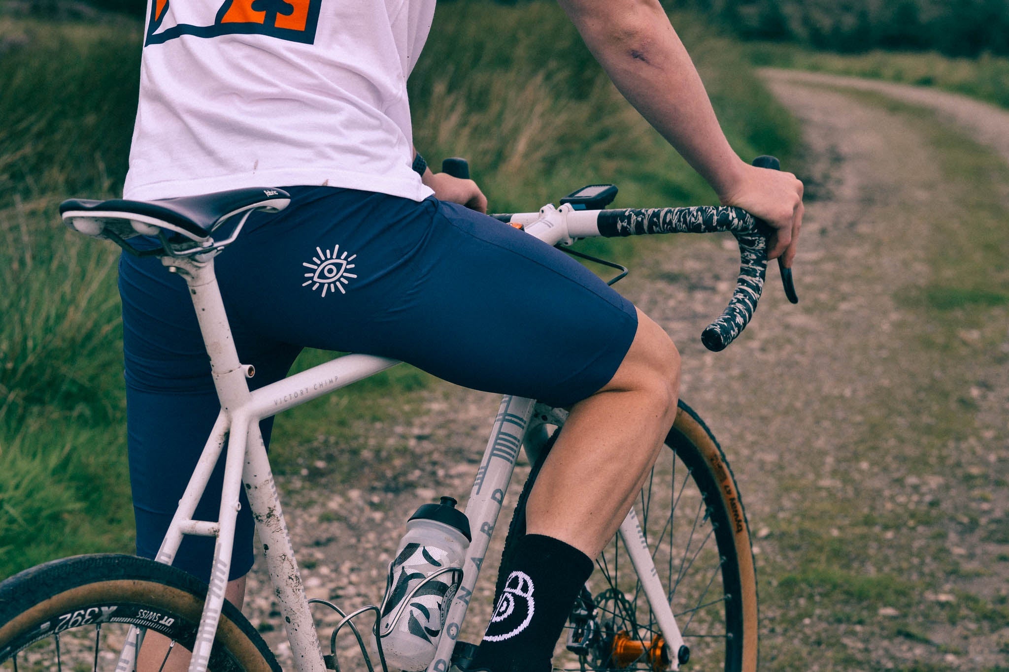 Out There Unisex Gravel Cycling Shorts (Navy)
