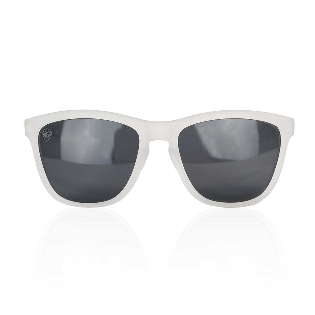 A.P.E. Optics Elwood Sunglasses (Matte Frosted White w/Polarised Lens)