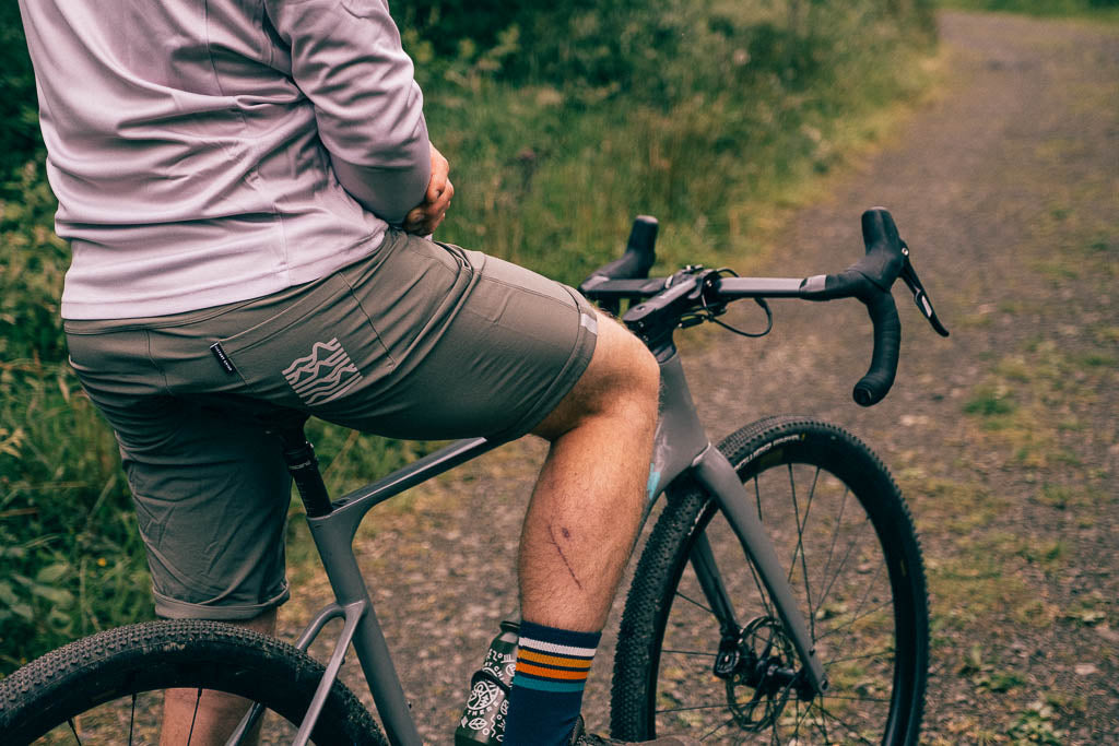 Out There Unisex Gravel Cycling Shorts (Olive)
