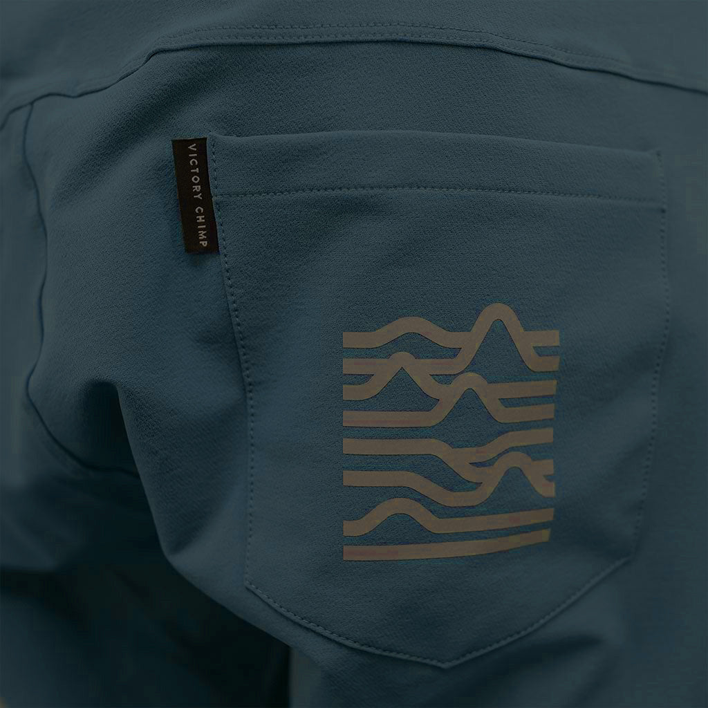 Out There Unisex Gravel Cycling Shorts (Petrol Blue)