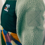 Out There Hooded Recycled Sherpa Fleece Jacket (Banana Camo Heather/Olive)