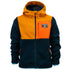 Out There Hooded Recycled Sherpa Fleece Jacket (Ochre/Navy)