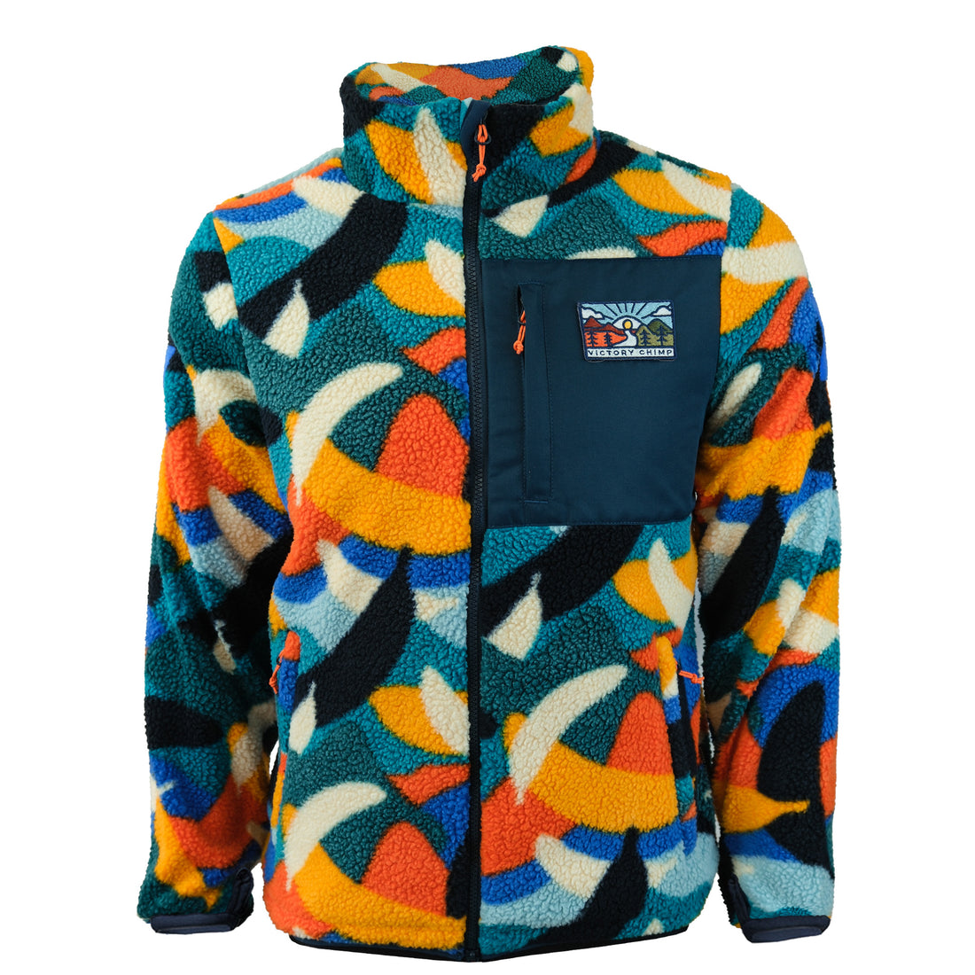 Out There Recycled Sherpa Fleece (Banana Camo Forest/Orange)