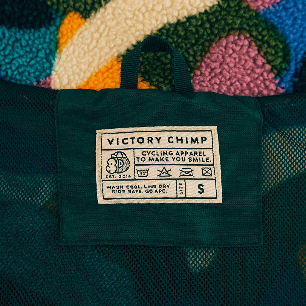 Out There Hooded Recycled Sherpa Fleece Jacket (Banana Camo Heather/Olive)