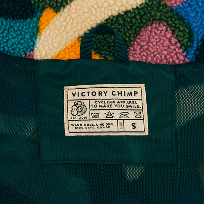 Out There Hooded Recycled Sherpa Fleece Jacket (Banana Camo Heather/Olive)