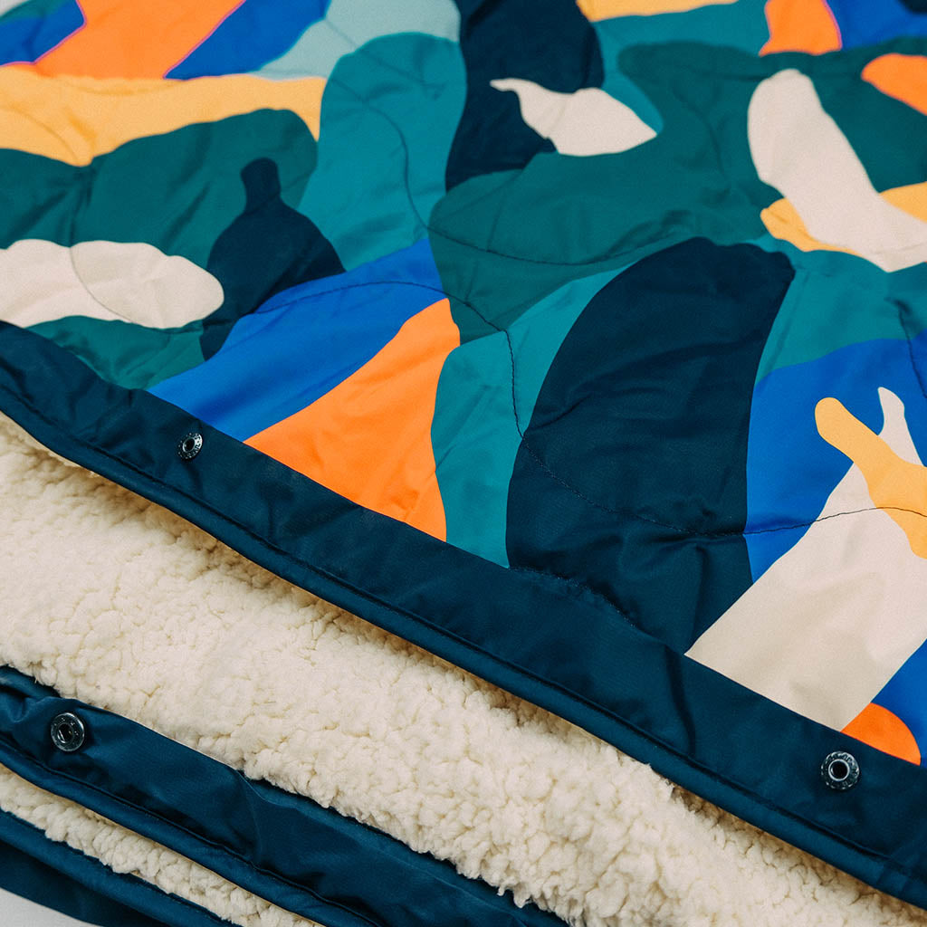 Banana Camo Recycled Sherpa Fleece Blanket