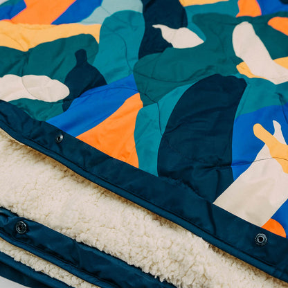 Banana Camo Recycled Sherpa Fleece Blanket