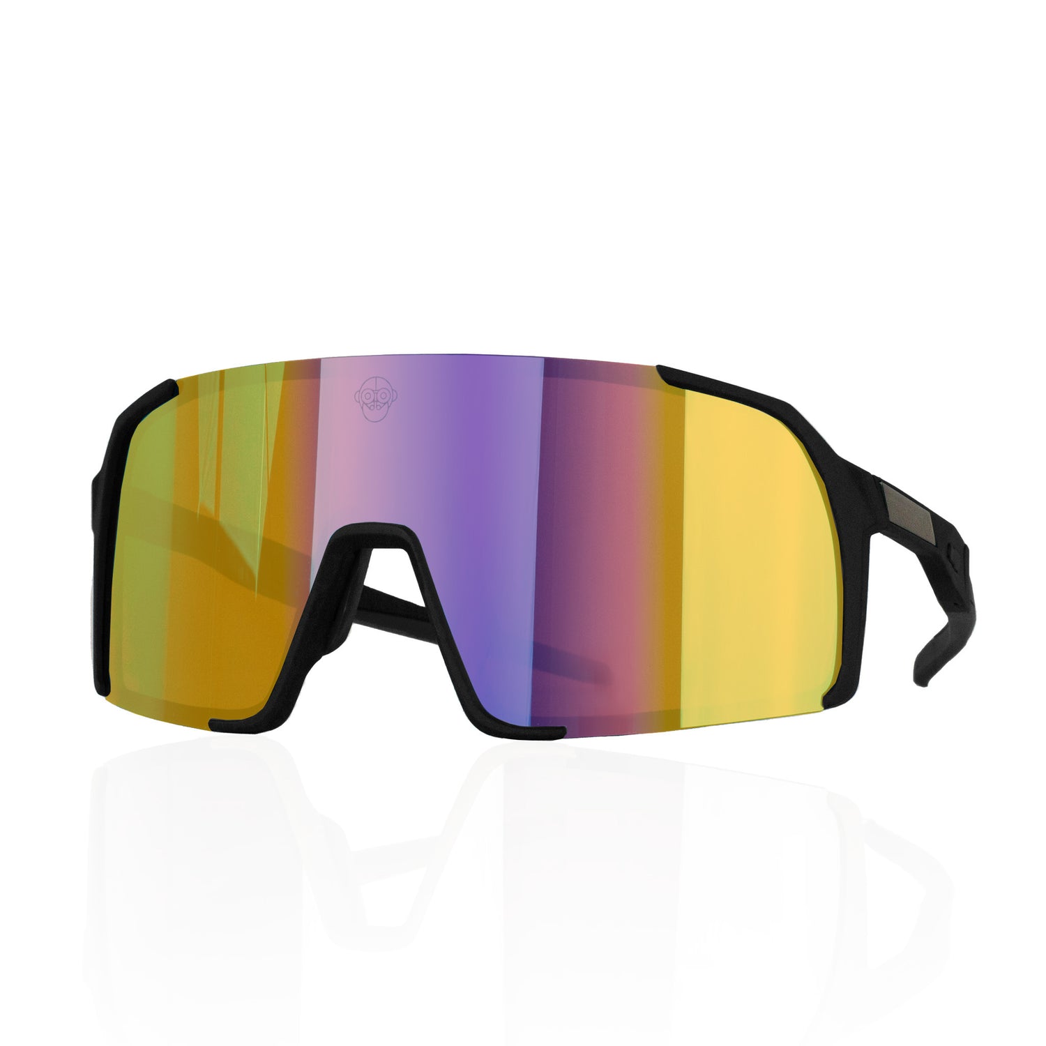 A.P.E. Optics Vega Evo Sunglasses (Matte Black w/ Jet Fuel Mirror Lens)
