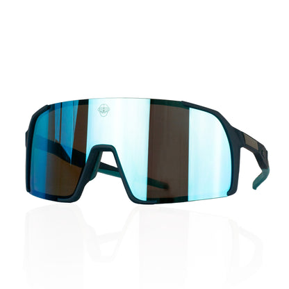 A.P.E. Optics Vega Evo Sunglasses (Matte Navy w/ Ice Blue Mirror Lens)