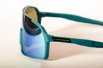 A.P.E. Optics Vega Evo Cycling Sunglasses (Matte Teal w/ Blue/Green Lens)