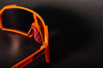 A.P.E. Optics Vega Evo Cycling Sunglasses (Matte Translucent Orange w/ Flame Lens)